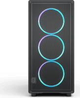 Fractal Design Epoch XL TG RGB Midi Torony Számítógépház + 3db 140mm ventilátor - Fekete