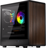 Krux Helio Mini Torony Számítógépház + 4db 120mm ventilátor - Fekete