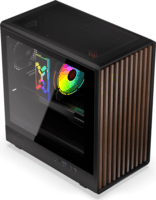 Krux Helio Mini Torony Számítógépház + 4db 120mm ventilátor - Fekete