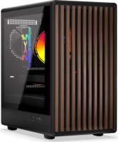 Krux Helio Mini Torony Számítógépház + 4db 120mm ventilátor - Fekete