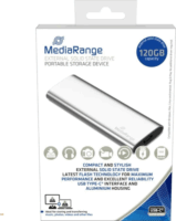 MediaRange 120 GB Externe USB 3.2 Külső SSD - Ezüst