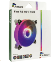 Inter-Tech Argus RS-061 PWM 120x120x25 RGB Rendszerhűtő ventilátor - Áttetsző