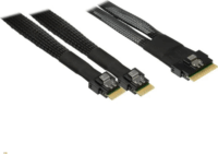 Inter-Tech kábel 0,7m (SFF 8654-8i - 2x SFF 8654-4i)