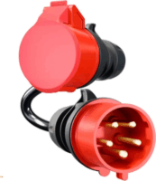 Go-e CH-04-32 Elektromos autó Töltőadapter CEE16 apa - CEE32 anya 0,3m (11kW - 16A) - Fekete