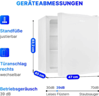Bomann KB 7347 Szabadonálló Hűtőszekrény 58L - Fehér