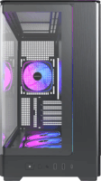 Montech KING 15 PRO Midi Torony Számítógépház + 4db 120mm ventilátor - Fekete