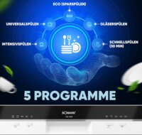 Bomann TSG 7405 Szabadonálló Asztali mosogatógép 55cm 6 teríték - Fehér