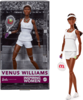 Mattel HRM49 Barbie Inspiráló Nők Kollekció - Venus Williams Barbie Baba Teniszruhában
