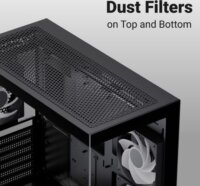 Aerocool P500D-G-BK-v1 Midi Torony Számítógépház + 3db 120mm ARGB ventilátor - Fekete