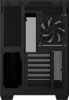 ASUS A32 PLUS ARGB Midi Torony Számítógépház + 3db 120mm ARGB ventilátor - Fekete