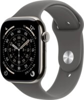 Apple Watch Series 11 46mm Okosóra M/L Kőszürke Sportszíjjal - Titán