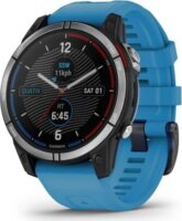 Garmin Quatix 7 GPS Okosóra 47mm Kék Szilikon Szíjjal - Ezüst / Fekete