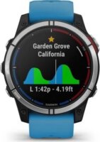 Garmin Quatix 7 GPS Okosóra 47mm Kék Szilikon Szíjjal - Ezüst / Fekete
