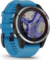 Garmin Quatix 7 GPS Okosóra 47mm Kék Szilikon Szíjjal - Ezüst / Fekete