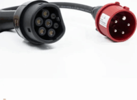 Shelly Portable EV TopAc Wallbox Elektromos autó fali töltő - Fehér / Fekete (11kW - 16A / 5m Type-2)