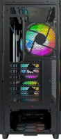 Montech X5 Midi Torony Számítógépház + 3db 140mm + 1db 120mm ventilátor - Fekete