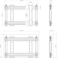 Hagor 5863 Cisco WebEx Board 55" / Board Pro 55" fali tartó konzol - Fekete