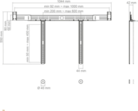 Hagor 8900 Hangprojektor Soundbar rögzítő fali konzol - Fekete