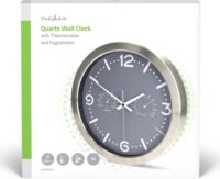 Nedis CLWA5226SS Rozsdamentes acél Falióra Ø 30cm - Ezüst