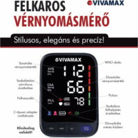 Vivamax FC-BP113 Felkaros Digitális Vérnyomásmérő - Fehér