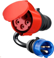 Go-e CH-04-01 Elektromos autó Töltőadapter CEE16 apa - CEE32 anya 0,3m (22kW - 32A) - Fekete