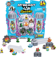 Moose Toys MrBeast Lab Swarms S3 Mega Lab - Harapós csípős szósz 14 darabos figura szett