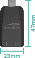 Speedlink SL-880501-BK 2.0 USB-C Külső Hangkártya