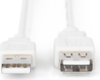 Digitus USB-A Apa - USB-A Anya 2.0 Hosszabbító Kábel 1,8m - Bézs
