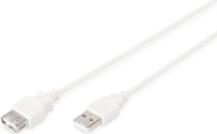 Digitus USB-A Apa - USB-A Anya 2.0 Hosszabbító Kábel 1,8m - Bézs