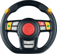 BIG Sound Kormánykerék gyermek jármű kiegészítő fény és hangeffektekkel - Fekete/Piros