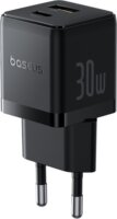 Baseus Palm USB-C / USB-A Hálózati Gyorstöltő Adapter 30W - Fekete