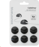 Bluelounge BLUCD-BL Kábelvezető csipesz (6db/csomag) - Fekete