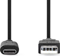 Nedis CCGL61650BK10 USB-A Apa - USB-C 3.2 Gen Adat és Töltőkábel 60W 1m - Fekete