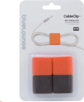 Bluelounge BLUCC-MD kábelrendező klipsz (4db/csomag) - Narancssárga/Szürke