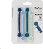 Bluelounge BLUMW4-BAST Mágneses kábel kötegelő 11,4cm (4db/csomag) - Kék