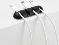 Bluelounge BLUCDMU-BL Öntapadós Kábelrendező csipesz 6,35 x 2,24 x 0,97 cm - Fekete