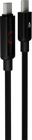 AVAX CB653 Pulsey USB-C Apa USB-C Apa Fonott Gyorstöltő Kábel 60W 0,5m - Fekete