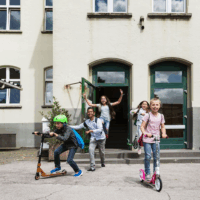 Hudora BigWheel 205 Összecsukható Gyerek Roller - Fekete / Kék