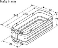 Neff Z861SS1 Páraelszívó csatlakozó műanyag Idom 249 mm