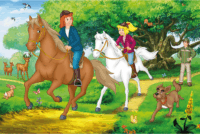 Schmidt Spiele Bibi & Tina 2 x 100 darabos / 2 x 150 darabos puzzle fémdobozban