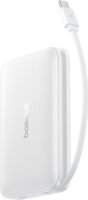 Baseus PicoGo Qi2 Magnetic Vezeték Nélküli Powerbank Integrált USB-C Kábellel / 10000mAh 27W - Fehér