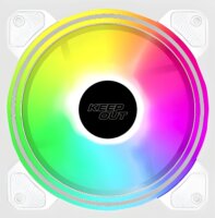 KEEP OUT XFC-120DRW 120mm PWM ARGB LED Rendszerhűtő ventilátor - Fehér