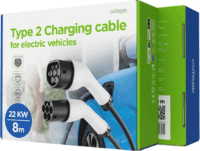 Gembird 3 fázisú Type-2 Elektromos autó töltőkábel 8m (22 kW - 32A) - Fekete