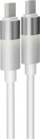 AVAX CB316 Glowy USB-C Apa - USB-C Apa Adat és Töltőkábel 60W 1m - Fehér