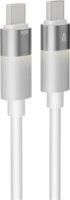 AVAX CB316 Glowy USB-C Apa - USB-C Apa Adat és Töltőkábel 60W 1m - Fehér