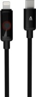 AVAX CB650 Pulsey USB-C Apa - Lightning Fonott Adat és Töltőkábel 27W 0.5m - Fekete