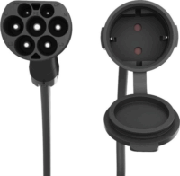 Gembird Type 2 adapterkábel 0,5 m 16A - Fekete