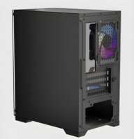 KEEP OUT XC-201 GLASS Micro Tower Számítógépház + 4db 120mm ventilátor - Fekete