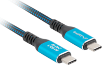Lanberg CA-CMCM-44CU-0005-BK USB-C Apa - USB-C Apa 4.0 Adat és Töltőkábel 240W 0.5m - Kék