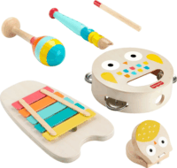 Fisher-Price 6 részes zenélő ajándékkészlet fa hangszerekkel